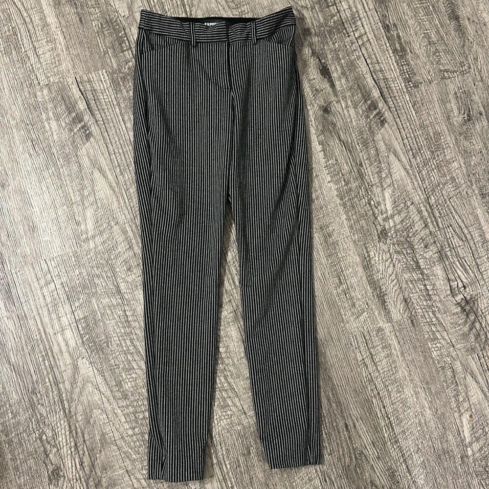 Express - Work Pants. Black and Grey Pin Stripes. Size 0R